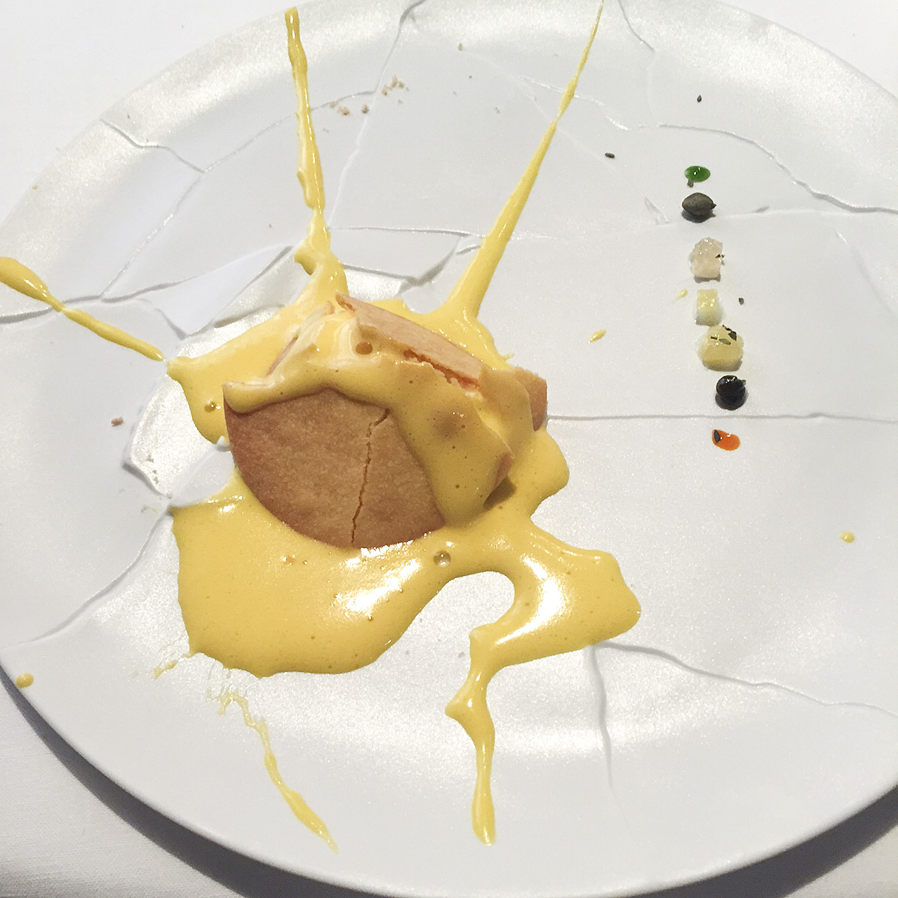 A dish by Massimo Bottura called Oops, I Dropped the Lemon Tart
